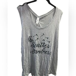 District Gray Muscle Tee with Inspirational Print